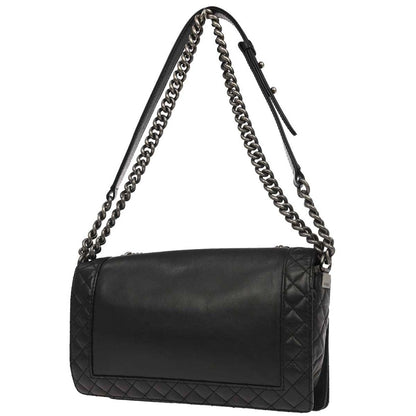Boy Reverso Chanel Black Lambskin Medium Shoulder Bag