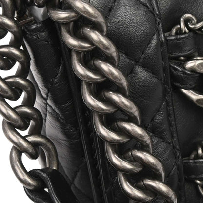 Boy Reverso Chanel Black Lambskin Medium Shoulder Bag