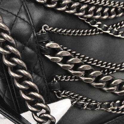 Boy Reverso Chanel Black Lambskin Medium Shoulder Bag