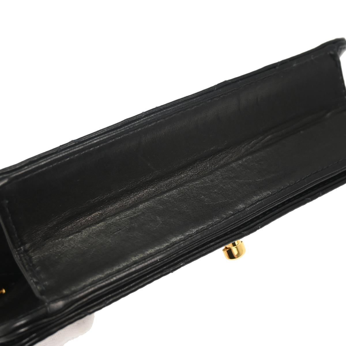 Chanel Black Lambskin Turnlock Mini Full Flap Shoulder Bag