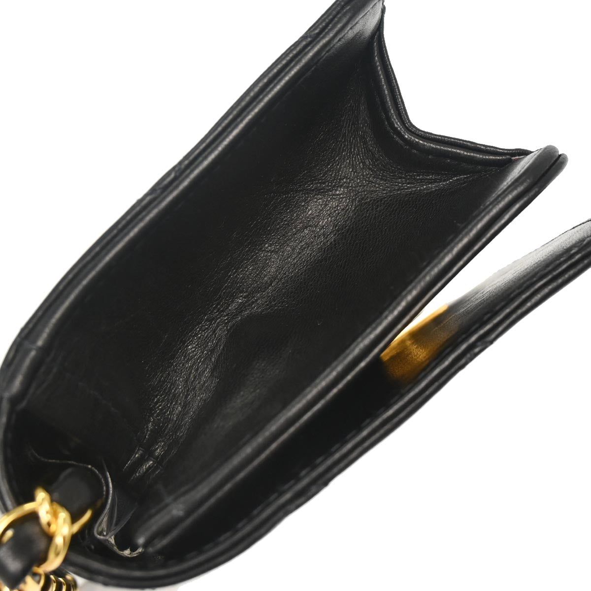 Chanel Black Lambskin Turnlock Mini Full Flap Shoulder Bag
