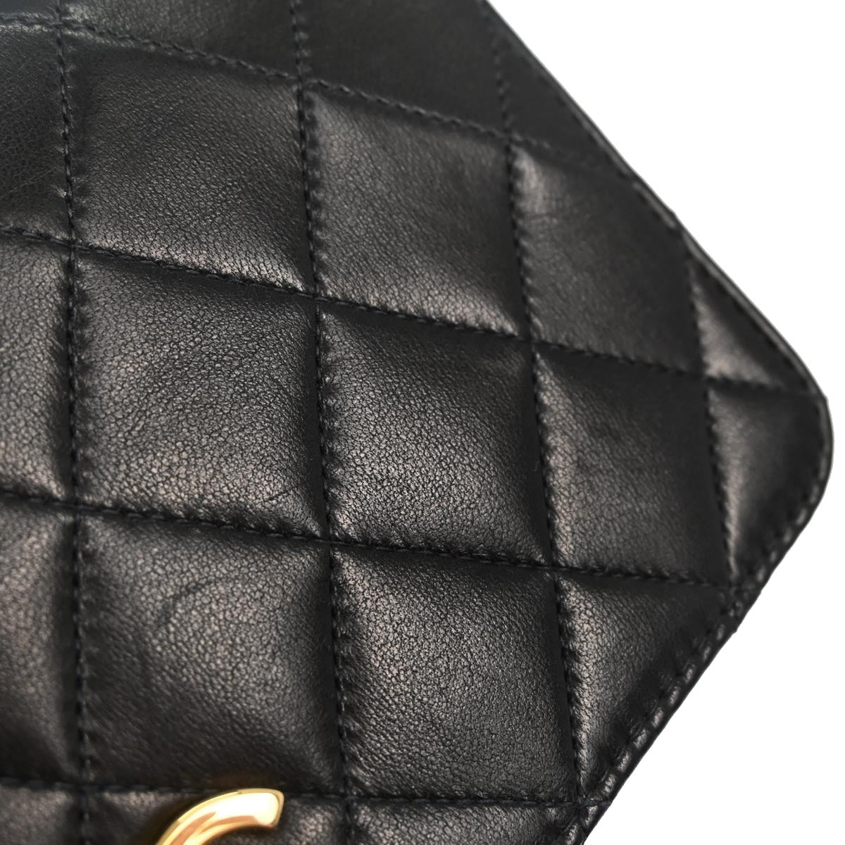 Chanel Black Lambskin Turnlock Mini Full Flap Shoulder Bag