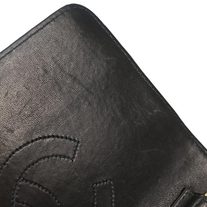 Chanel Black Lambskin Turnlock Mini Full Flap Shoulder Bag