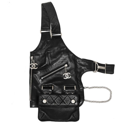 Chanel Black Lambskin Jacket Bag