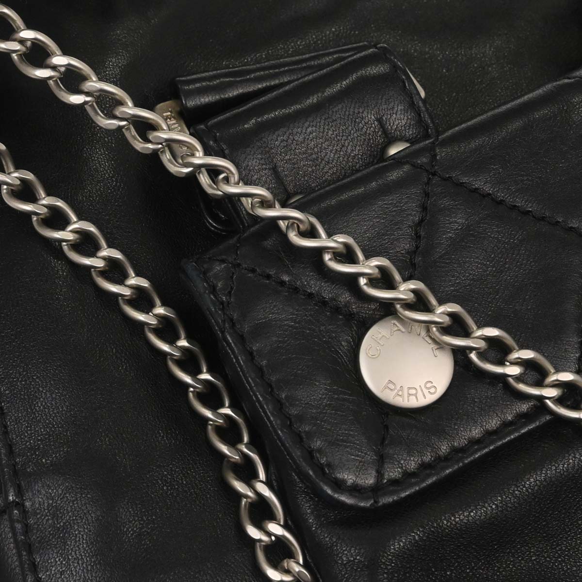Chanel Black Lambskin Jacket Bag