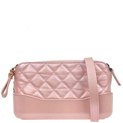 Chanel Light Pink Lambskin Calfskin Gabrielle Shoulder Bag