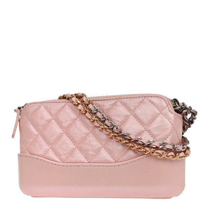 Chanel Light Pink Lambskin Calfskin Gabrielle Shoulder Bag