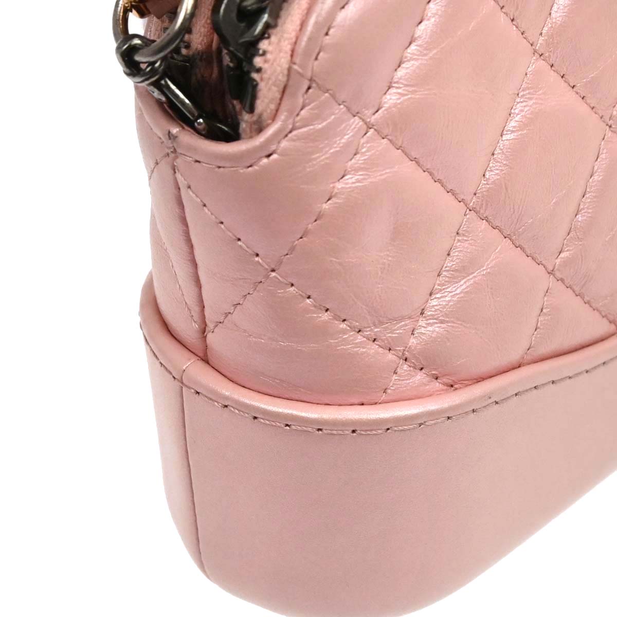 Chanel Light Pink Lambskin Calfskin Gabrielle Shoulder Bag