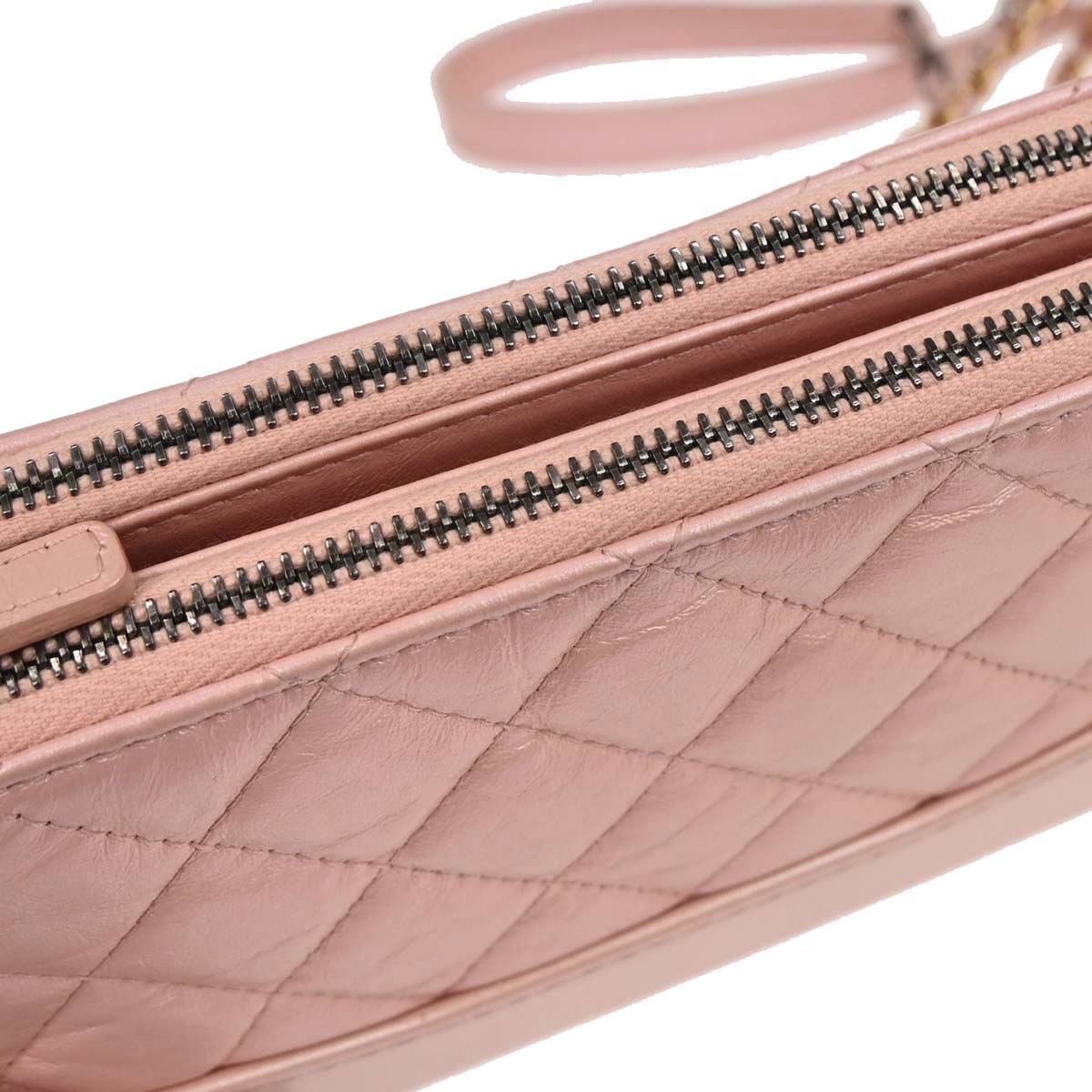 Chanel Light Pink Lambskin Calfskin Gabrielle Shoulder Bag