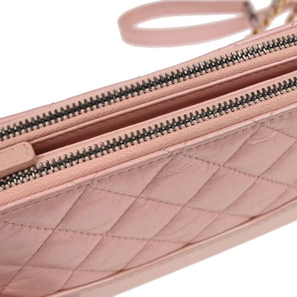 Chanel Light Pink Lambskin Calfskin Gabrielle Shoulder Bag