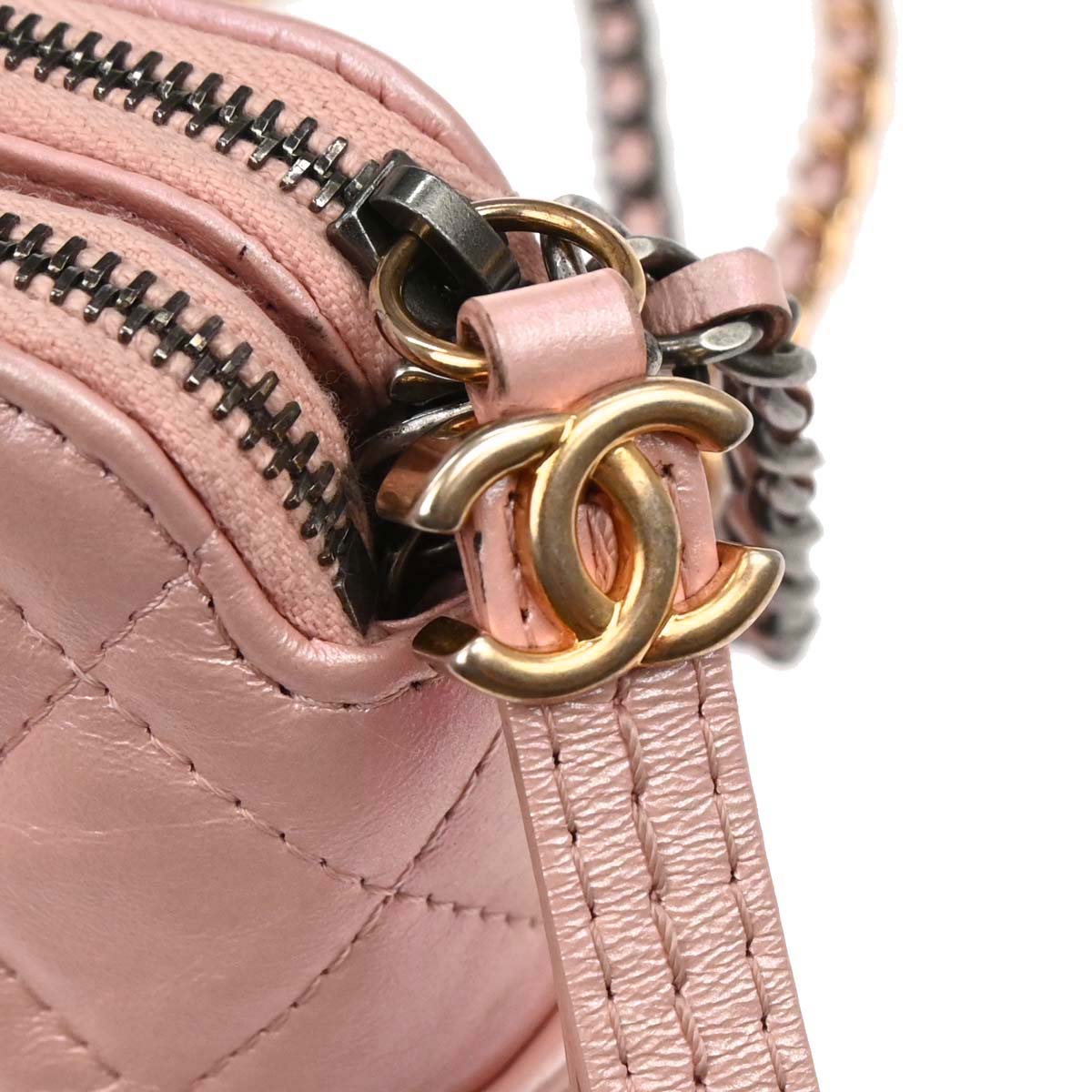 Chanel Light Pink Lambskin Calfskin Gabrielle Shoulder Bag