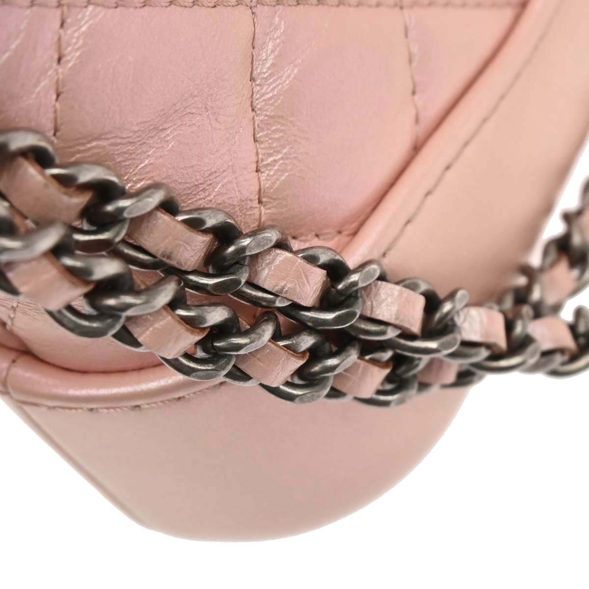 Chanel Light Pink Lambskin Calfskin Gabrielle Shoulder Bag