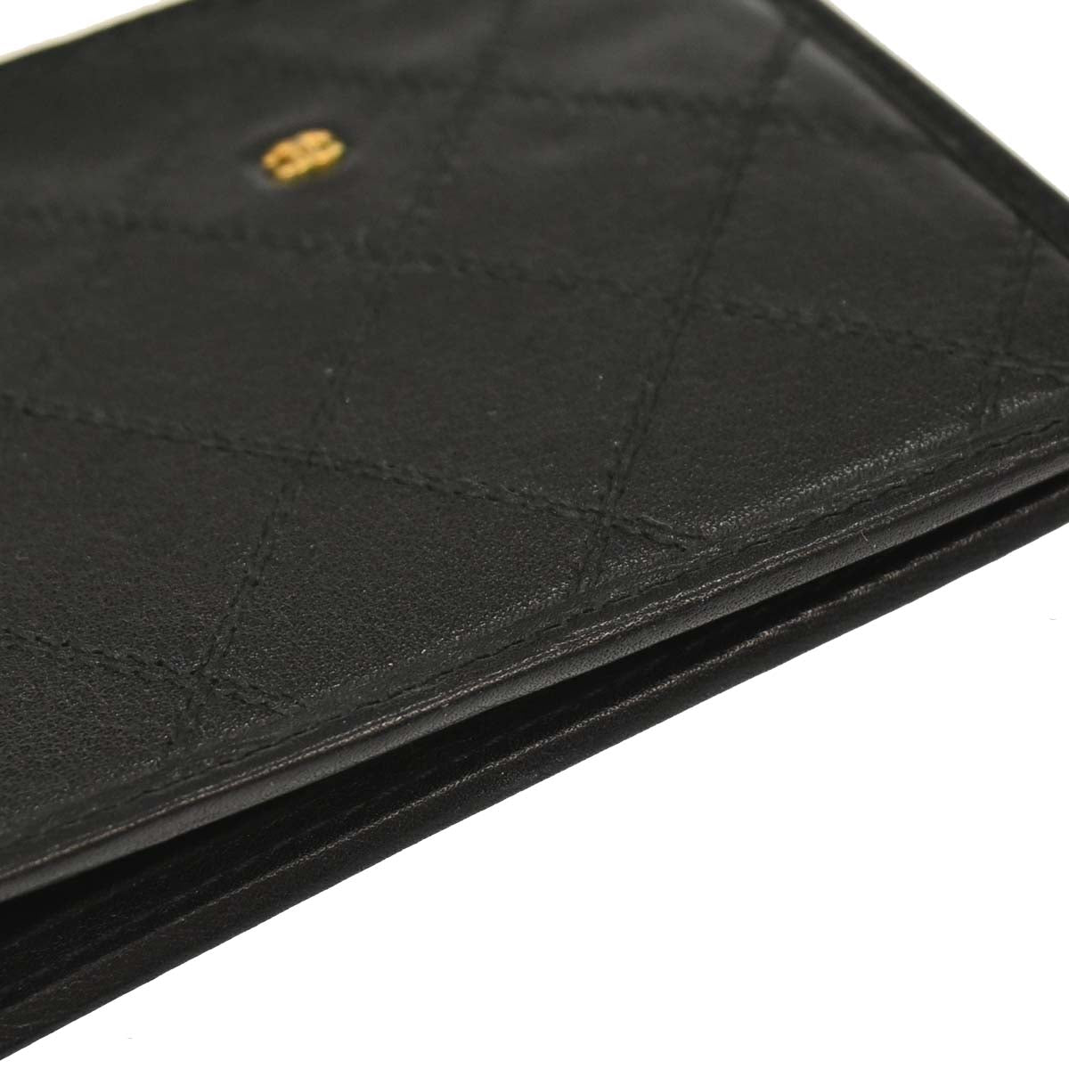 Chanel Black Lambskin Bicolore Wallet