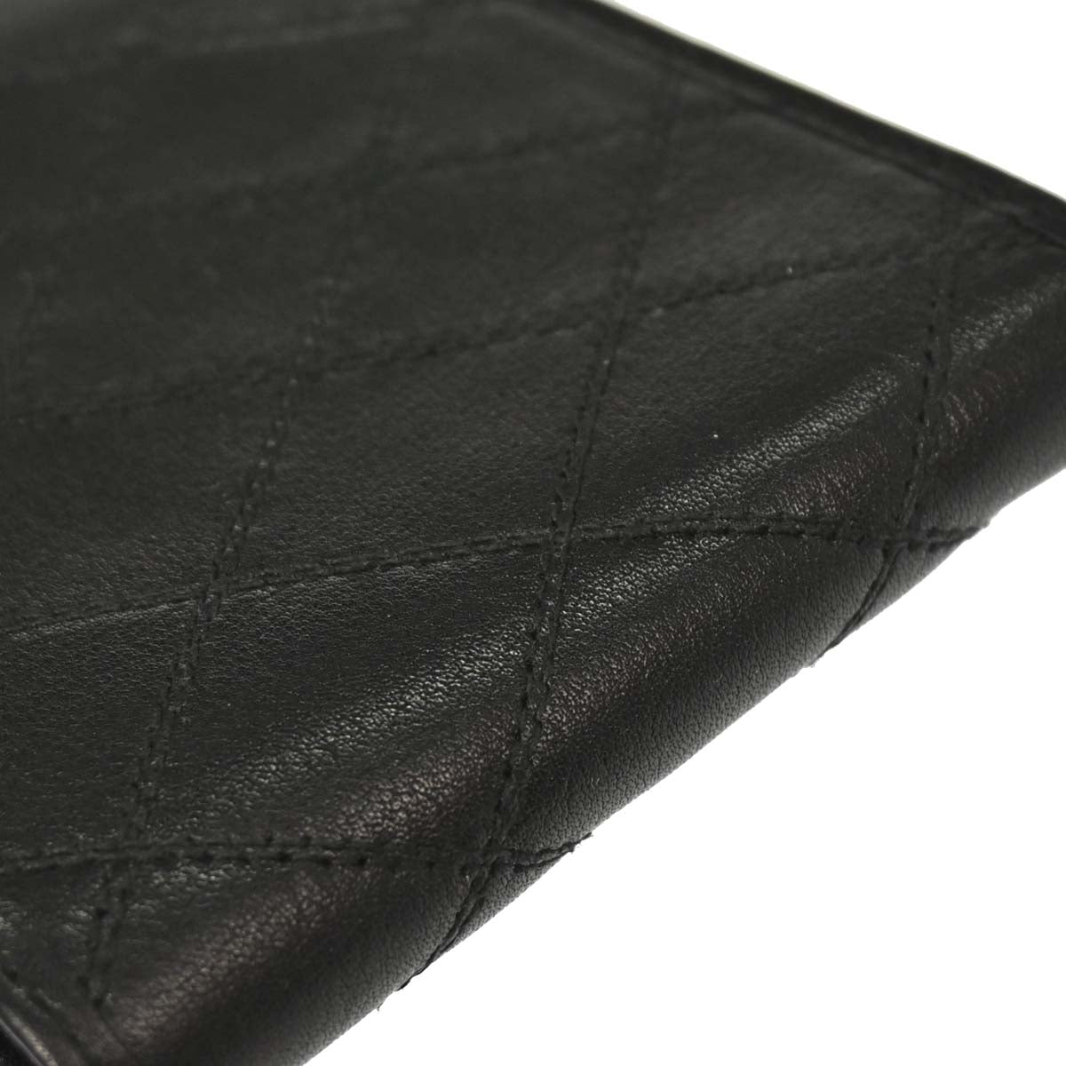 Chanel Black Lambskin Bicolore Wallet