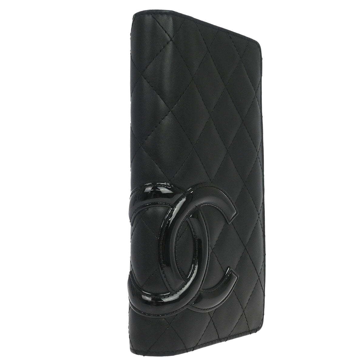 Chanel 2006-2008 Black Calfskin Cambon Ligne Long Wallet