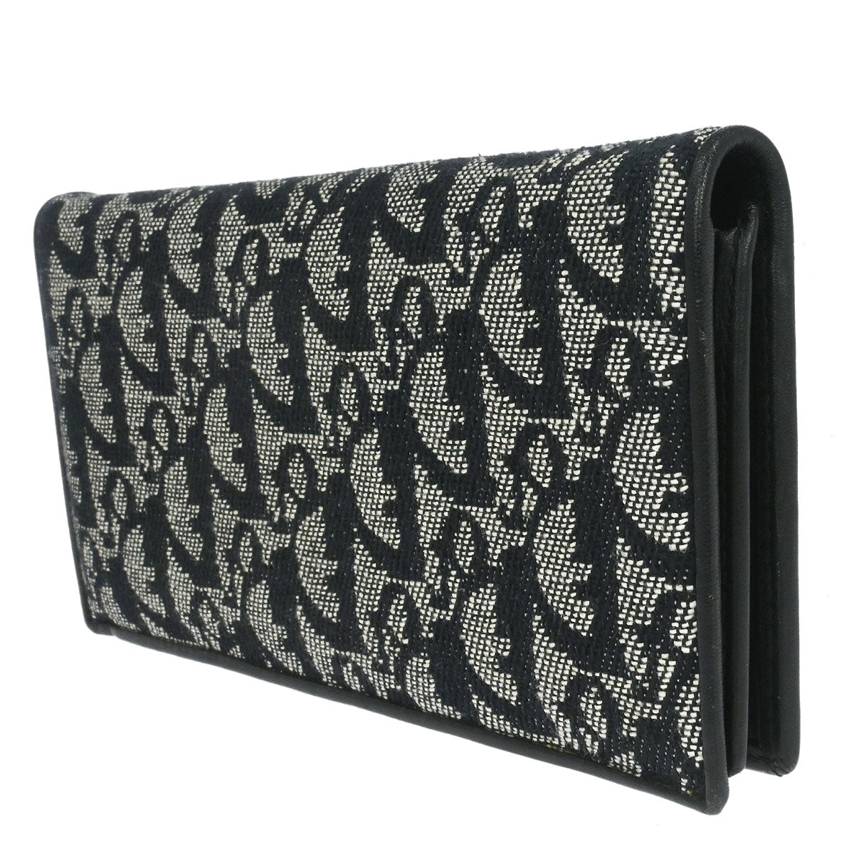 Christian Dior Black Canvas Trotter Wallet