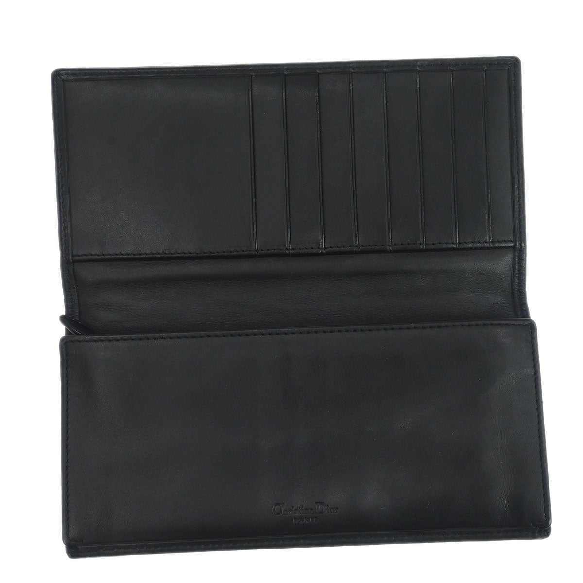Christian Dior Black Canvas Trotter Wallet