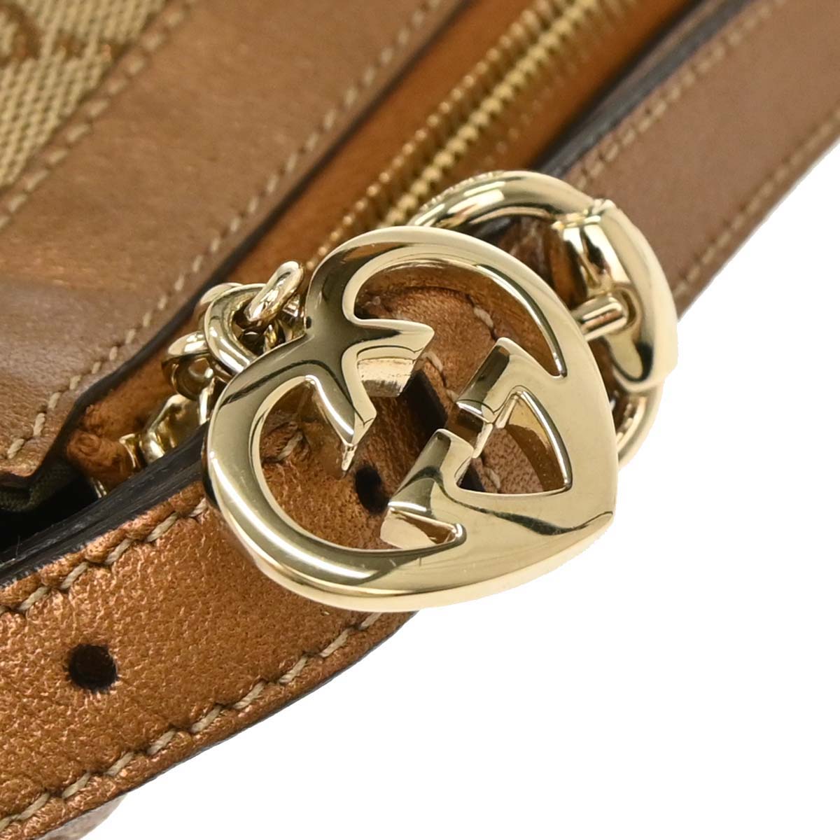 Gucci Bronze Lovely Heart GG Handbag