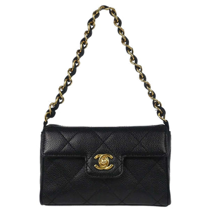 Chanel Black Caviar Skin Handbag