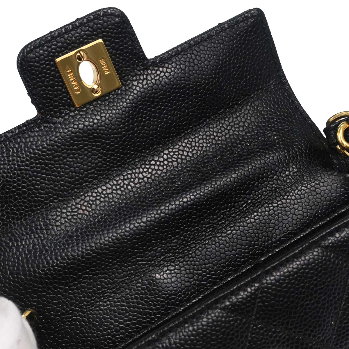 Chanel Black Caviar Skin Handbag