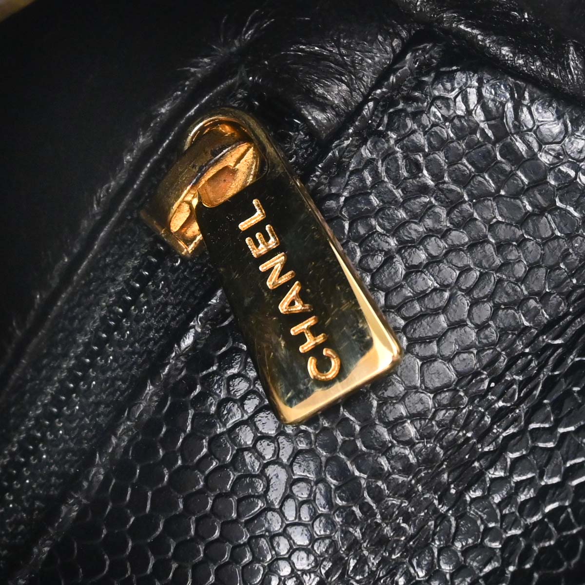 Chanel Black Caviar Skin Handbag