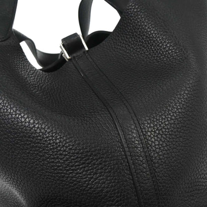 Hermes Black Taurillon Clemence Picotin Lock 22 MM Handbag
