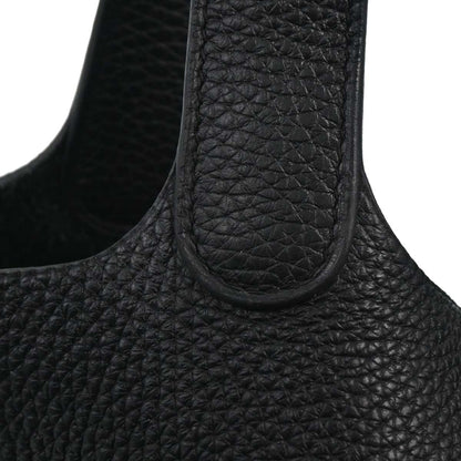 Hermes Black Taurillon Clemence Picotin Lock 22 MM Handbag
