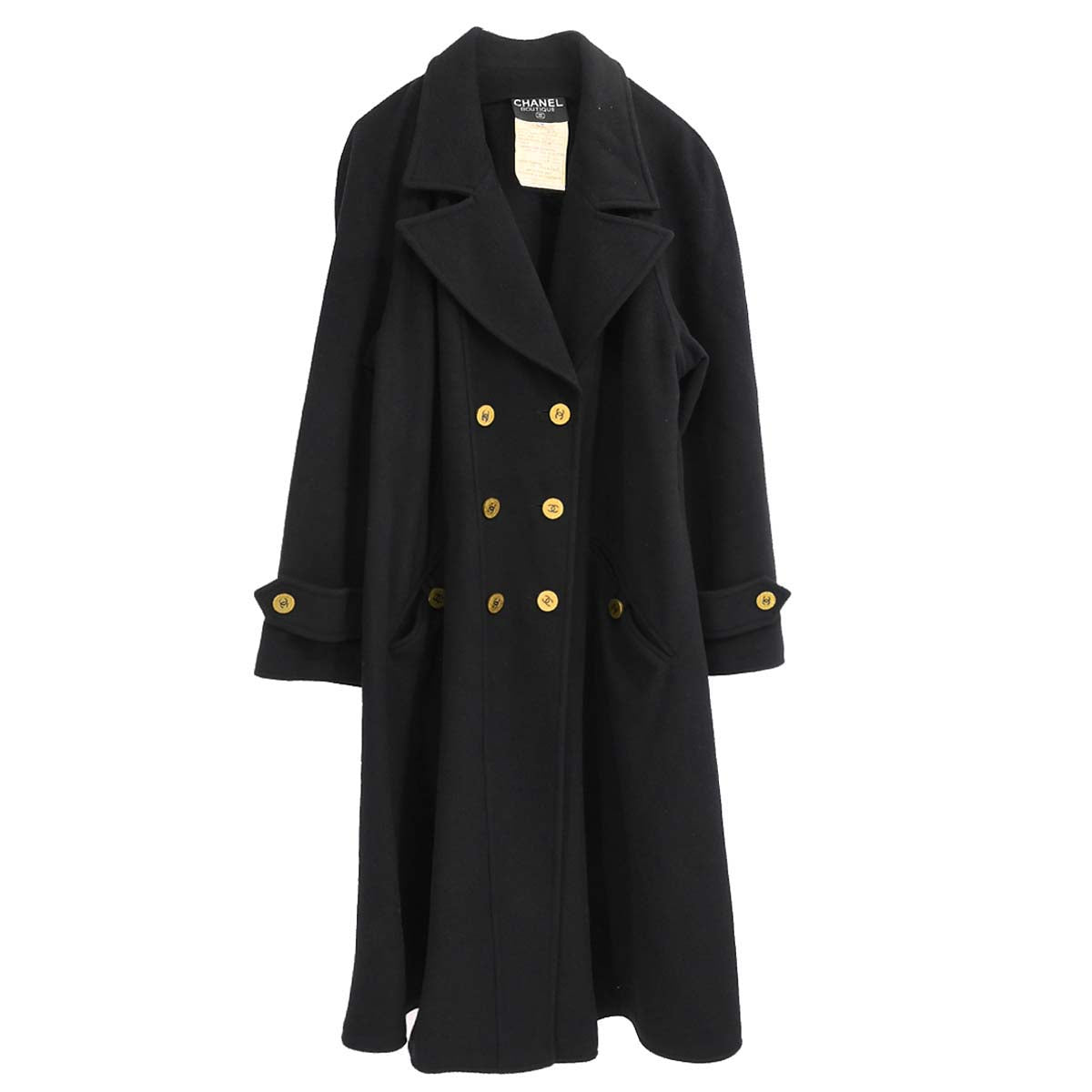 Chanel 1994 Coat Black #38