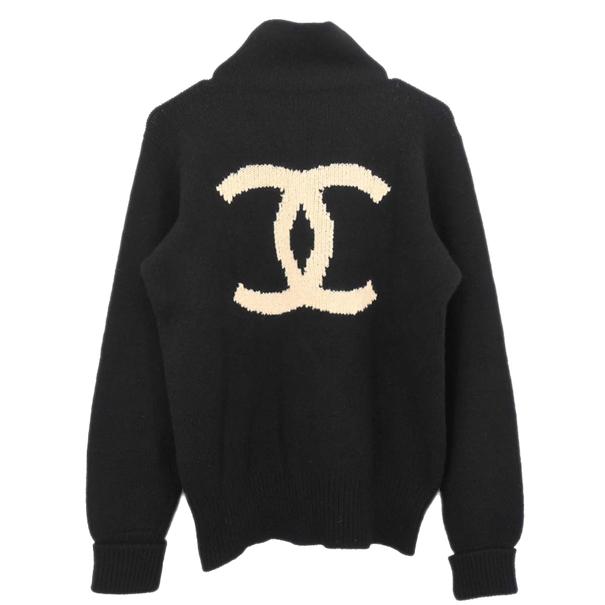 Chanel 1996 Cashmere Zip-up Knit Sweater #44