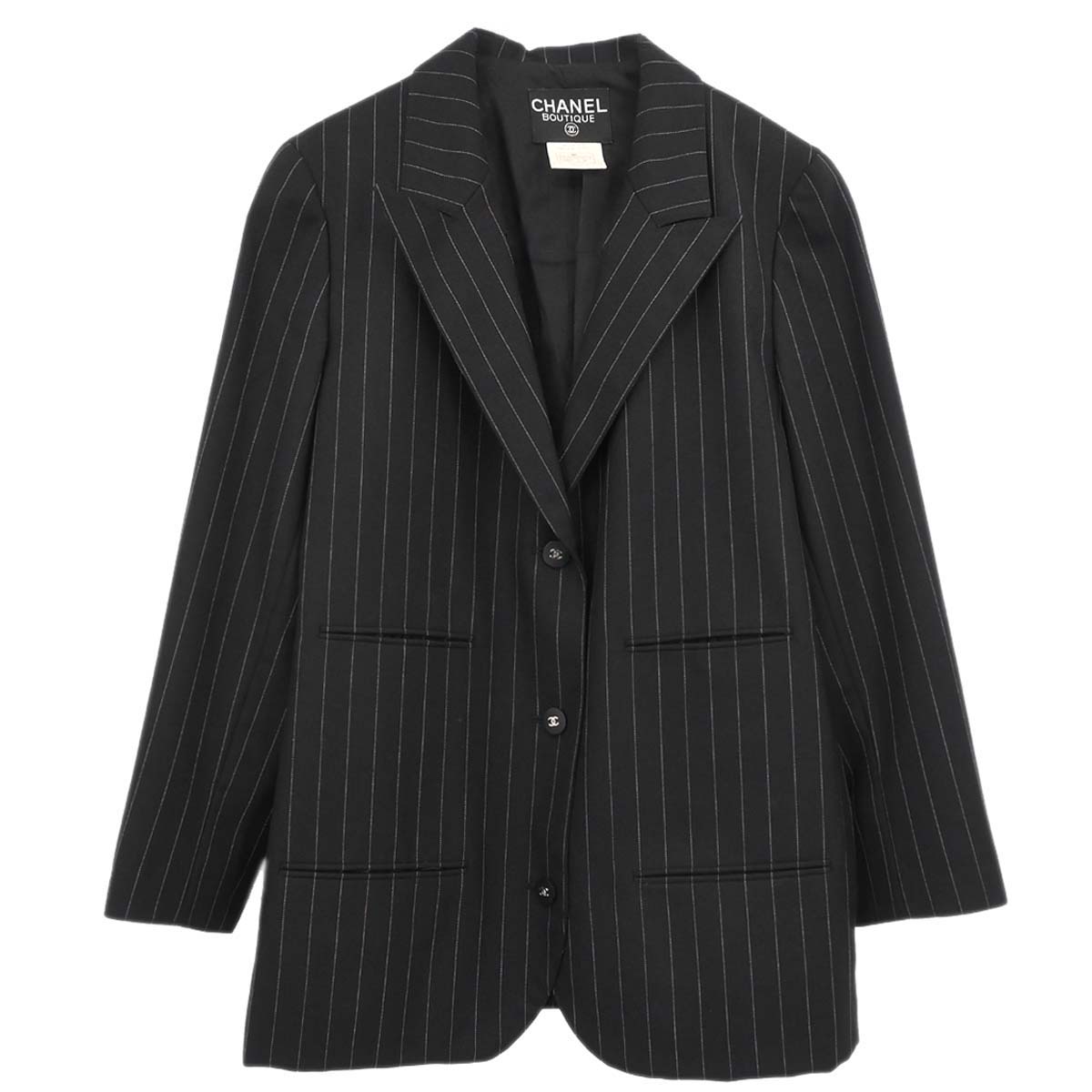 Chanel 1996 Single Breasted Jacket Black #40