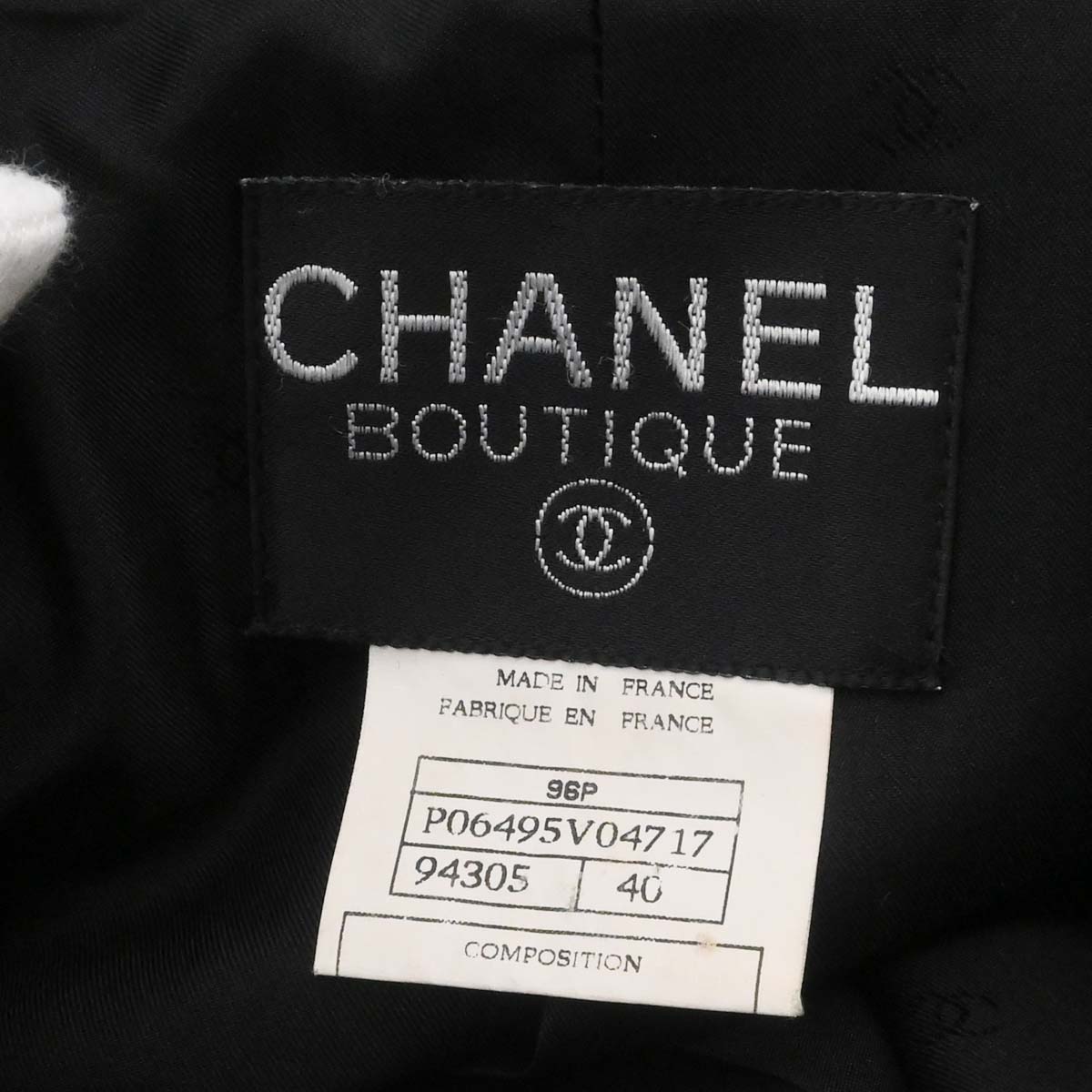 Chanel 1996 Single Breasted Jacket Black #40