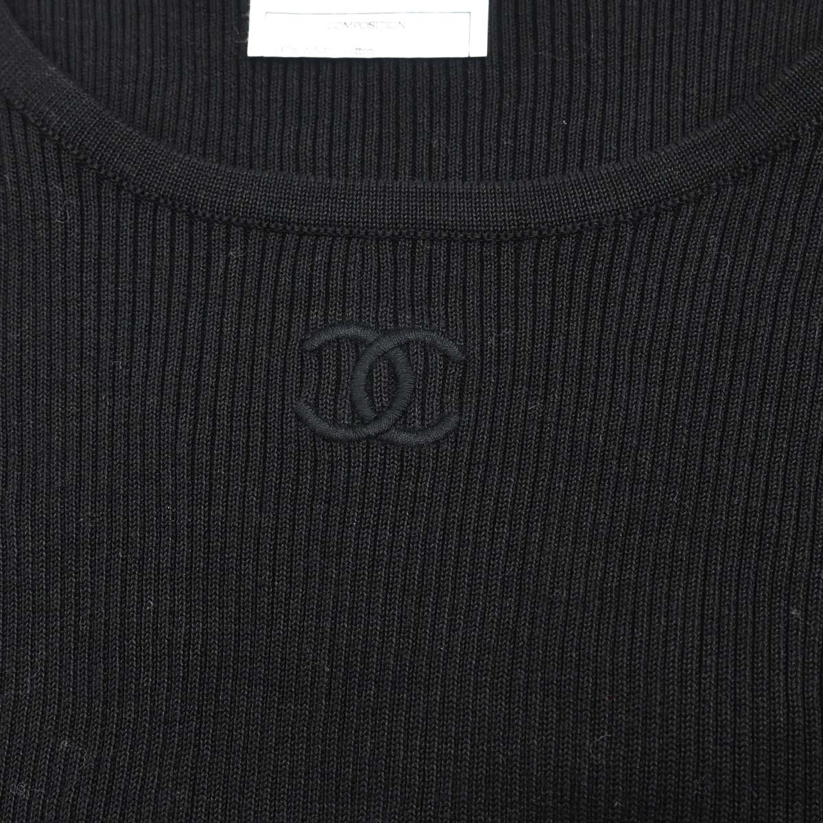 Chanel 1995 Cropped T-shirt Black #36