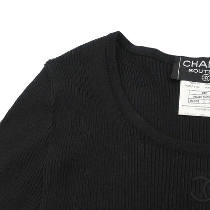 Chanel 1995 Cropped T-shirt Black #36