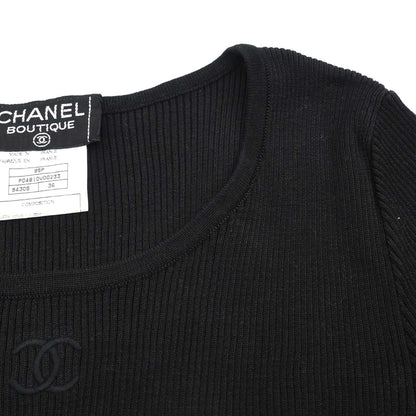 Chanel 1995 Cropped T-shirt Black #36