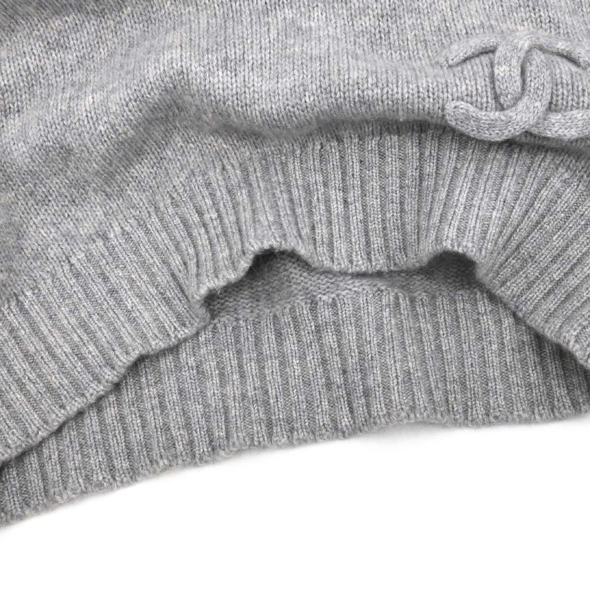 Chanel 2008 Sport Line Sweater Knit Top Gray #40