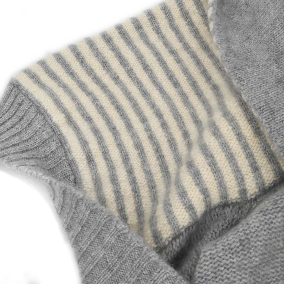 Chanel 2008 Sport Line Sweater Knit Top Gray #40