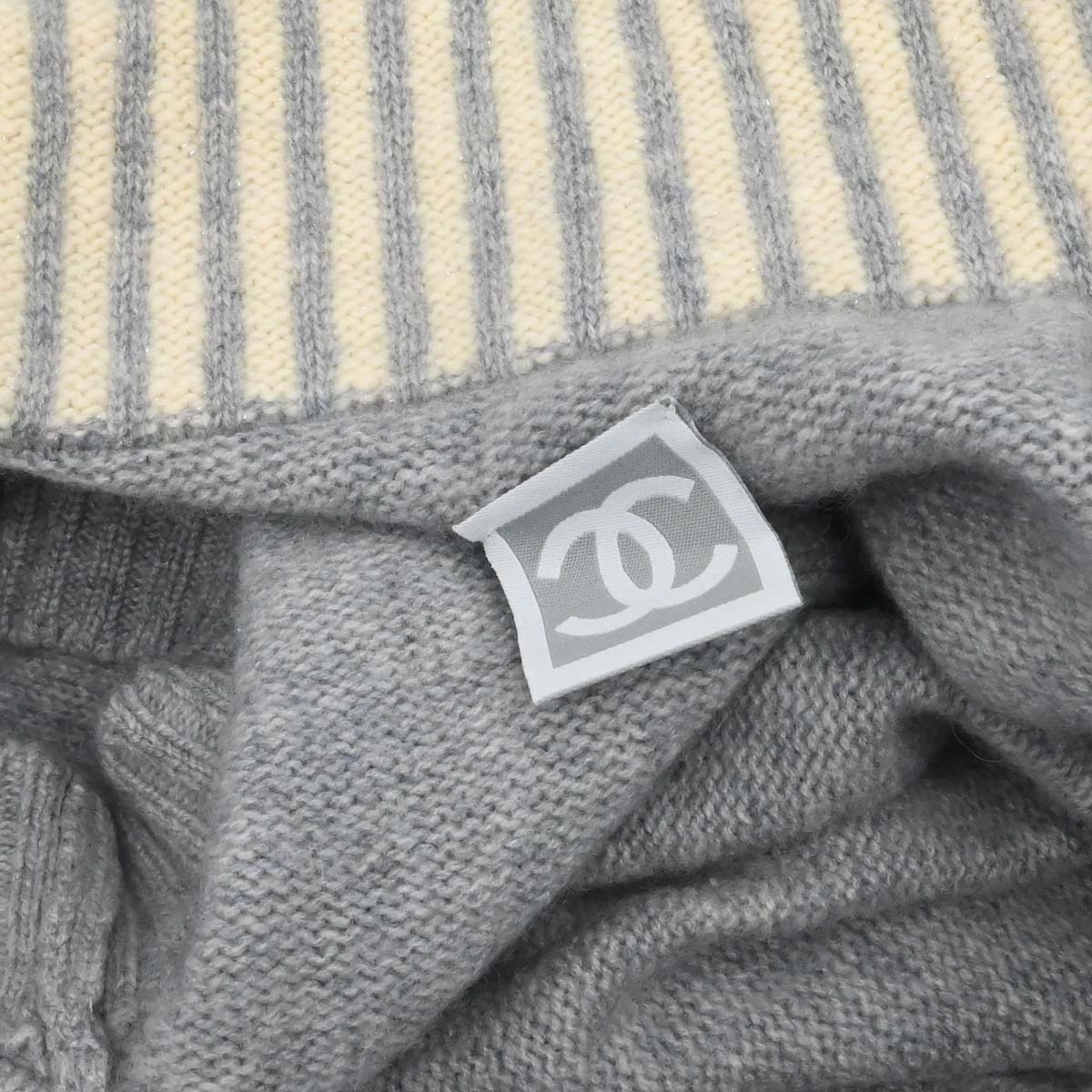 Chanel 2008 Sport Line Sweater Knit Top Gray #40