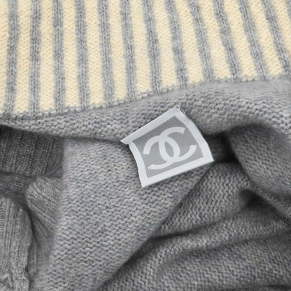 Chanel 2008 Sport Line Sweater Knit Top Gray #40