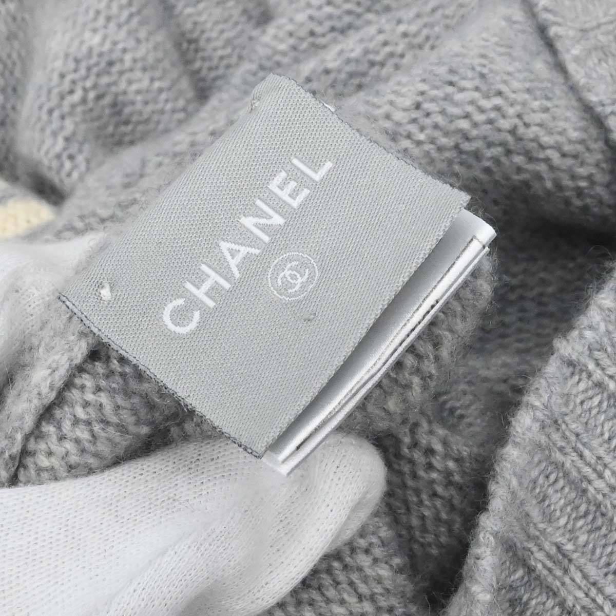 Chanel 2008 Sport Line Sweater Knit Top Gray #40