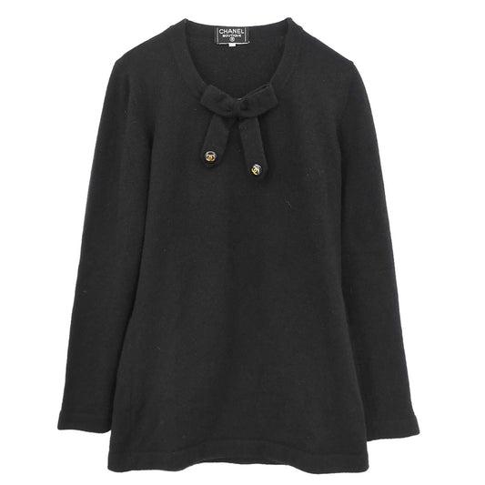 Chanel Sweater Knit Top Black #40