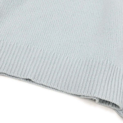Chanel 1995 Sweater Knit Top Light Blue #44