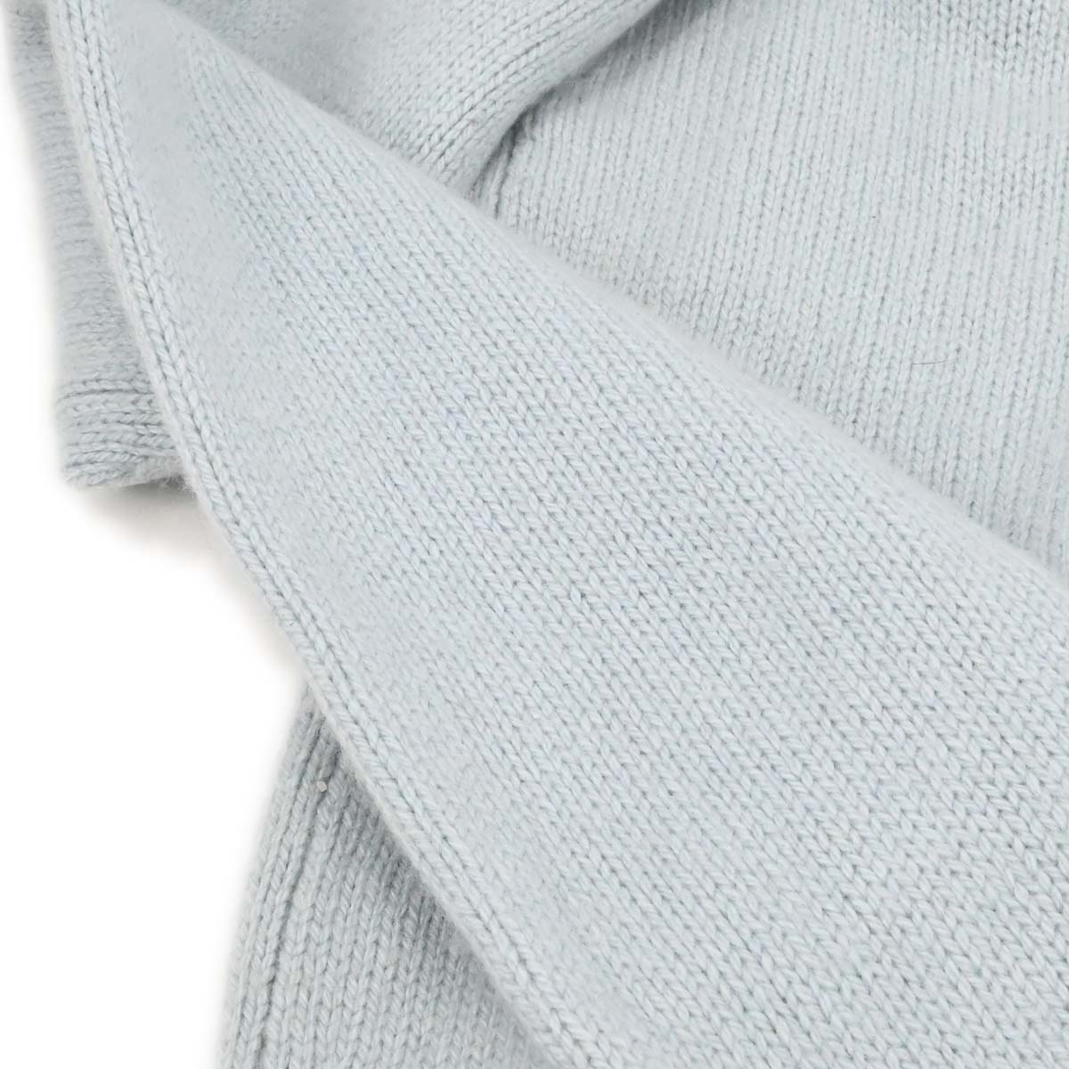 Chanel 1995 Sweater Knit Top Light Blue #44