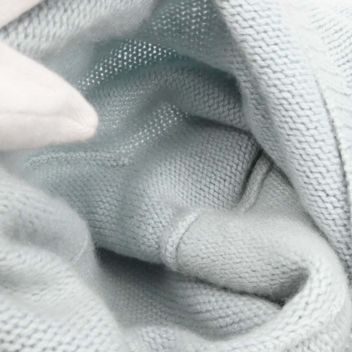 Chanel 1995 Sweater Knit Top Light Blue #44