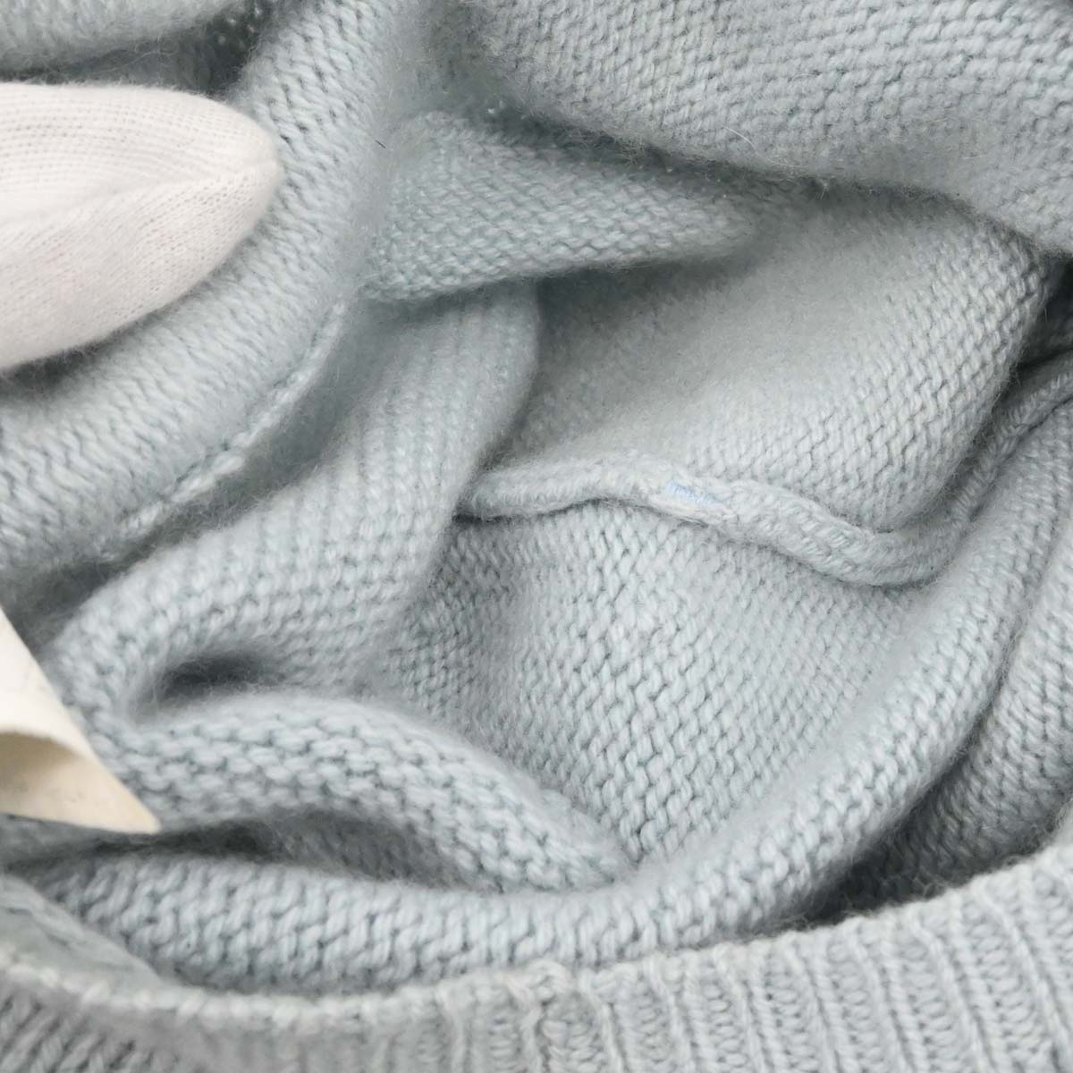 Chanel 1995 Sweater Knit Top Light Blue #44