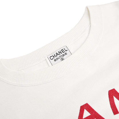 Chanel Long Sleeve Top Sweater White SAISON01 #L