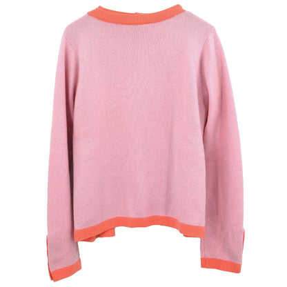 Chanel Set Cardigan Short Sleeve Top Pink