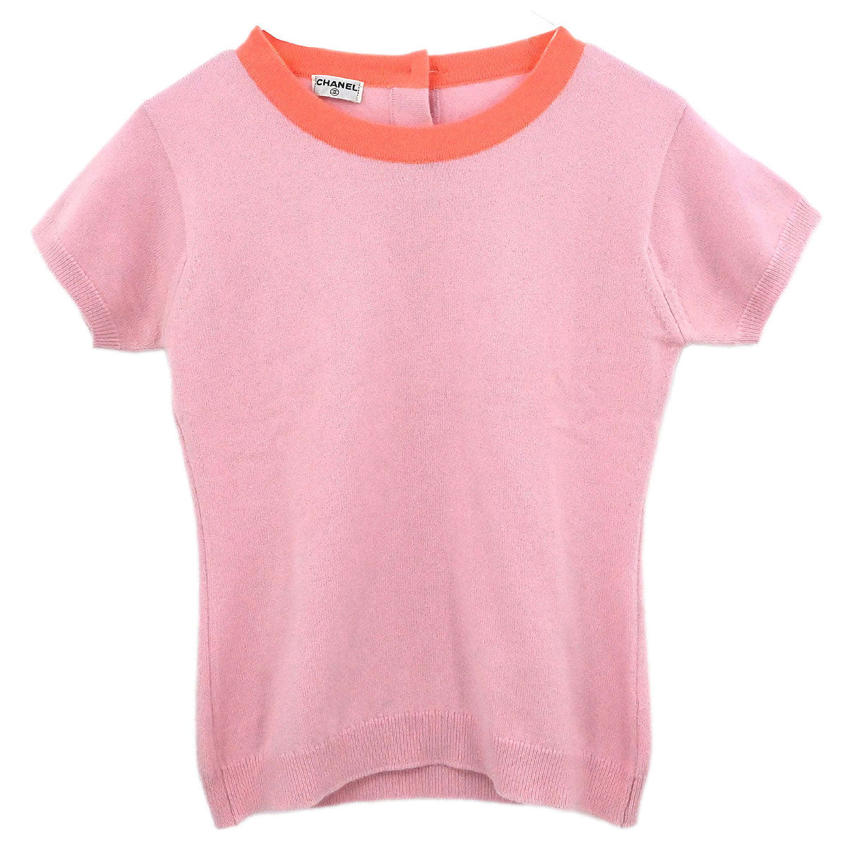 Chanel Set Cardigan Short Sleeve Top Pink