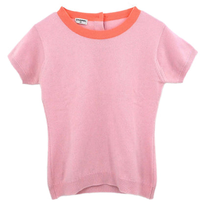 Chanel Set Cardigan Short Sleeve Top Pink