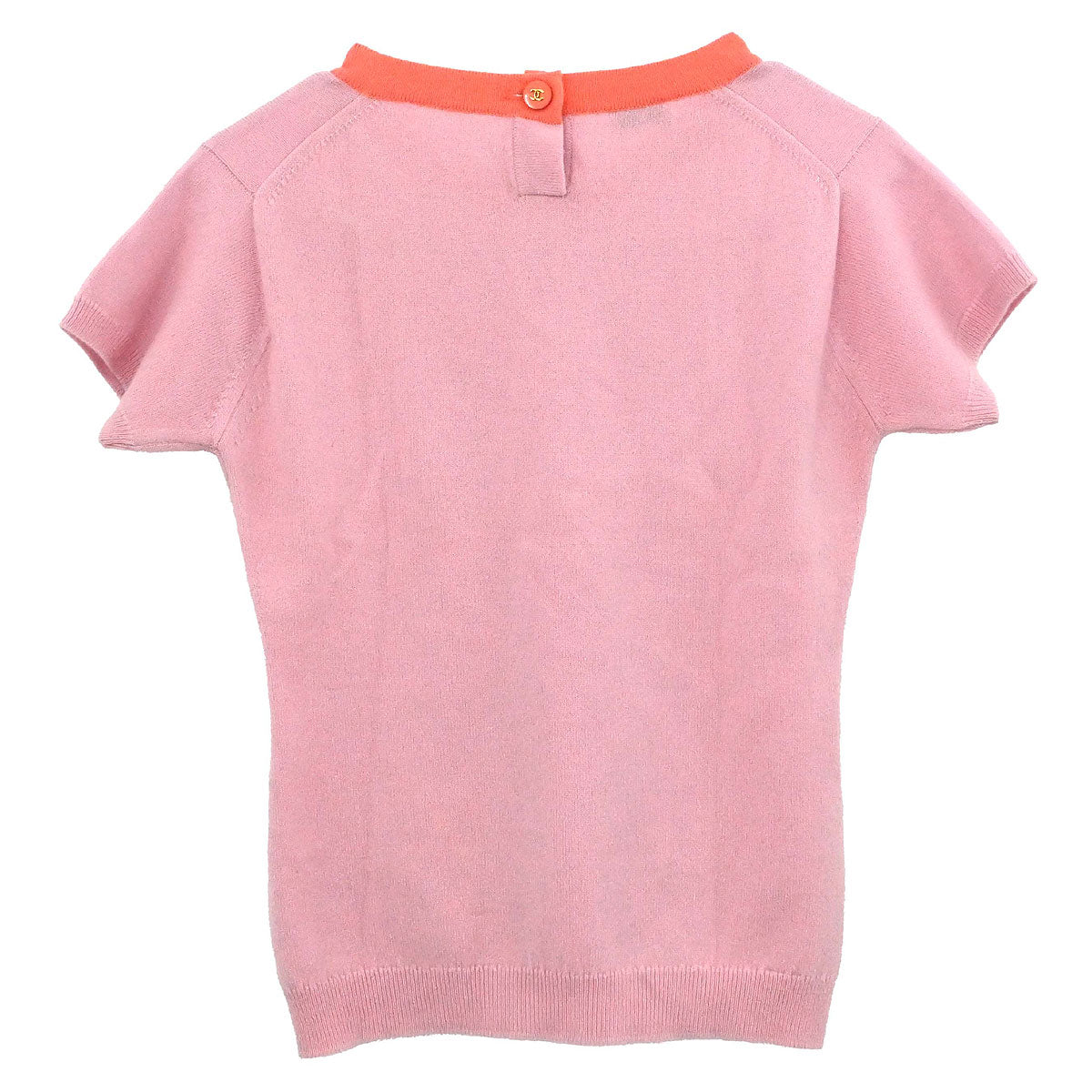 Chanel Set Cardigan Short Sleeve Top Pink