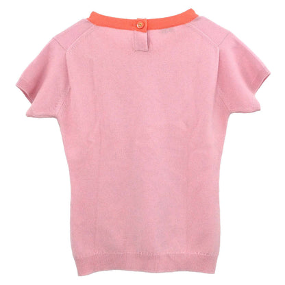 Chanel Set Cardigan Short Sleeve Top Pink